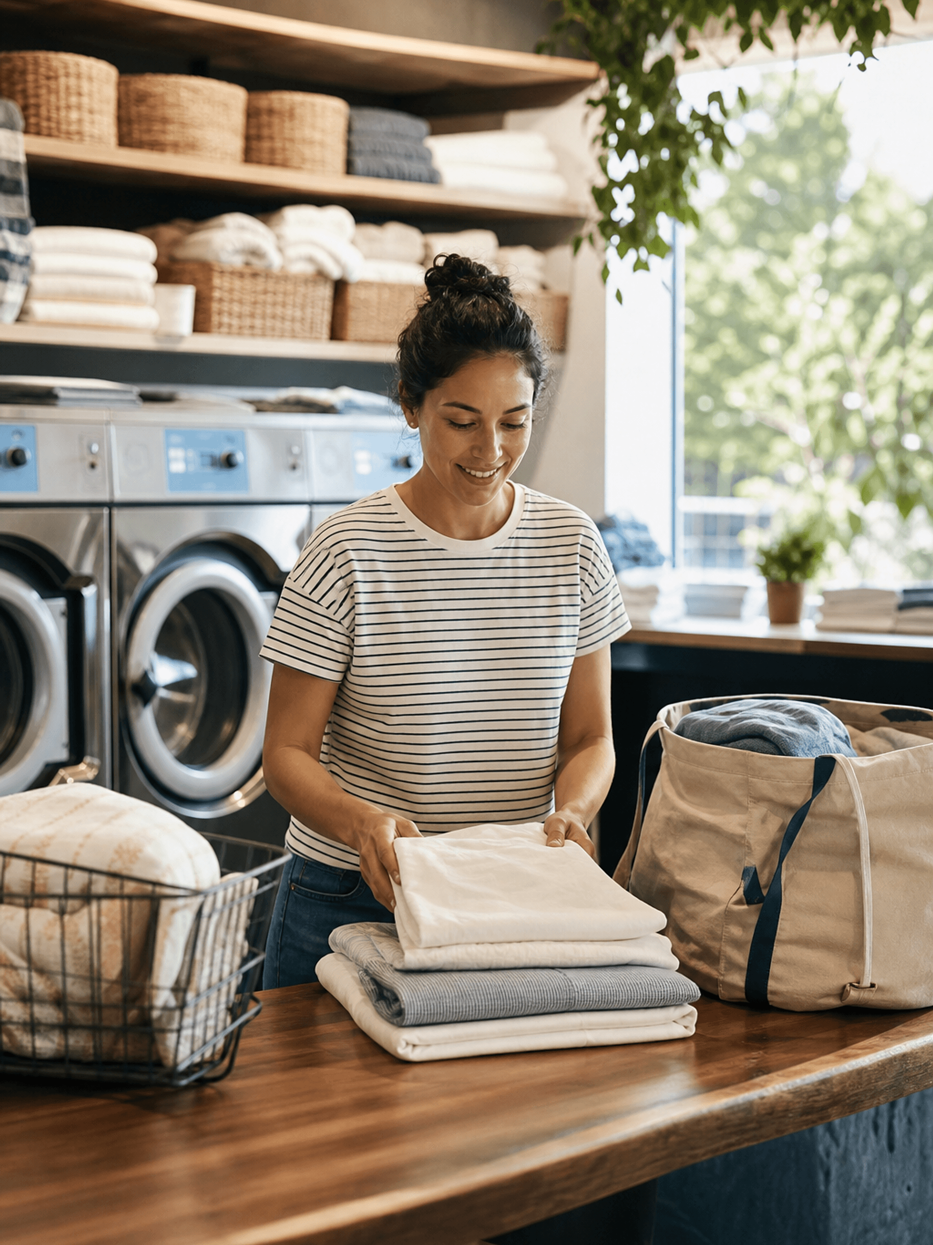 Inside the Seaside Wash and Fold laundry room